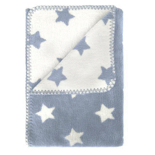 Produktbild einer kids&me Sternendecke in blau-weiß