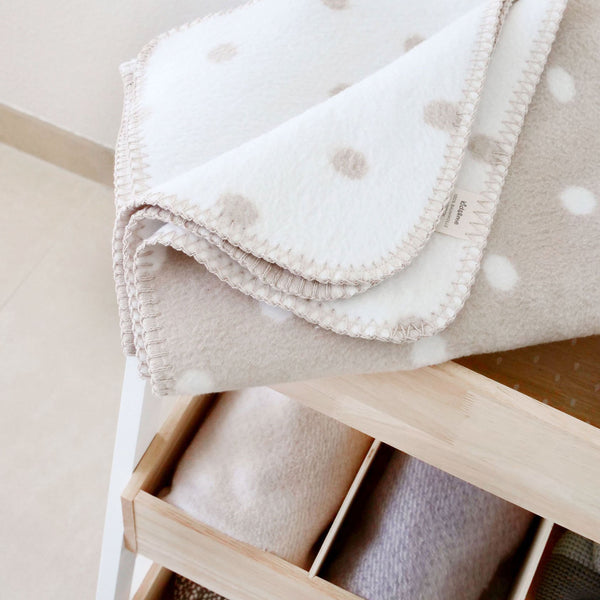 kids and me Wendedecke Baumwolle beige mit Punkten